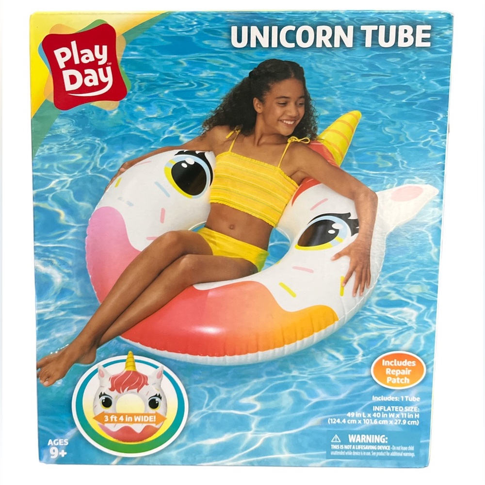 NWT Play Day Unicorn Tube /includes repair patch ☀️🏖️🌊